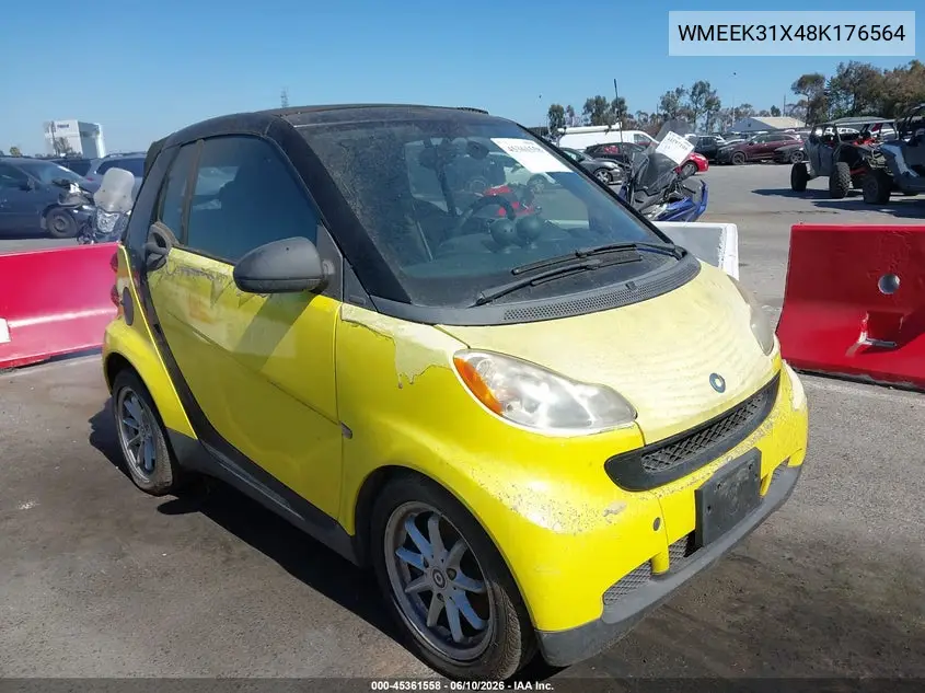 2008 Smart Fortwo Passion VIN: WMEEK31X48K176564 Lot: 45361558