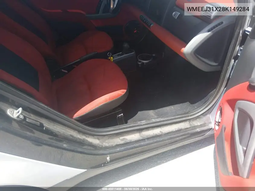 2008 Smart Fortwo Passion/Pure VIN: WMEEJ31X28K149284 Lot: 45511408