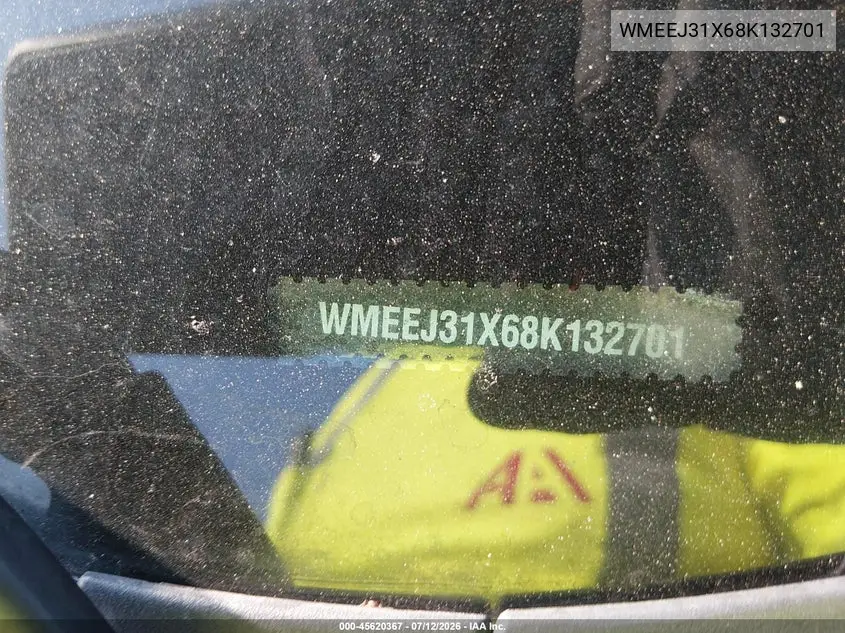 2008 Smart Fortwo Passion/Pure VIN: WMEEJ31X68K132701 Lot: 45620367
