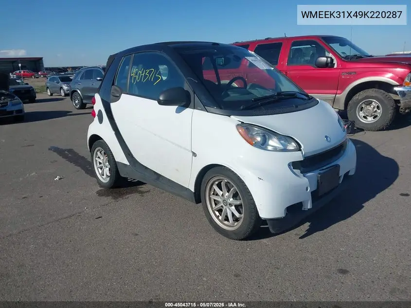2009 Smart Fortwo Brabus/Passion VIN: WMEEK31X49K220287 Lot: 45043715