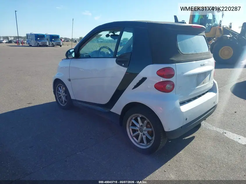 2009 Smart Fortwo Brabus/Passion VIN: WMEEK31X49K220287 Lot: 45043715