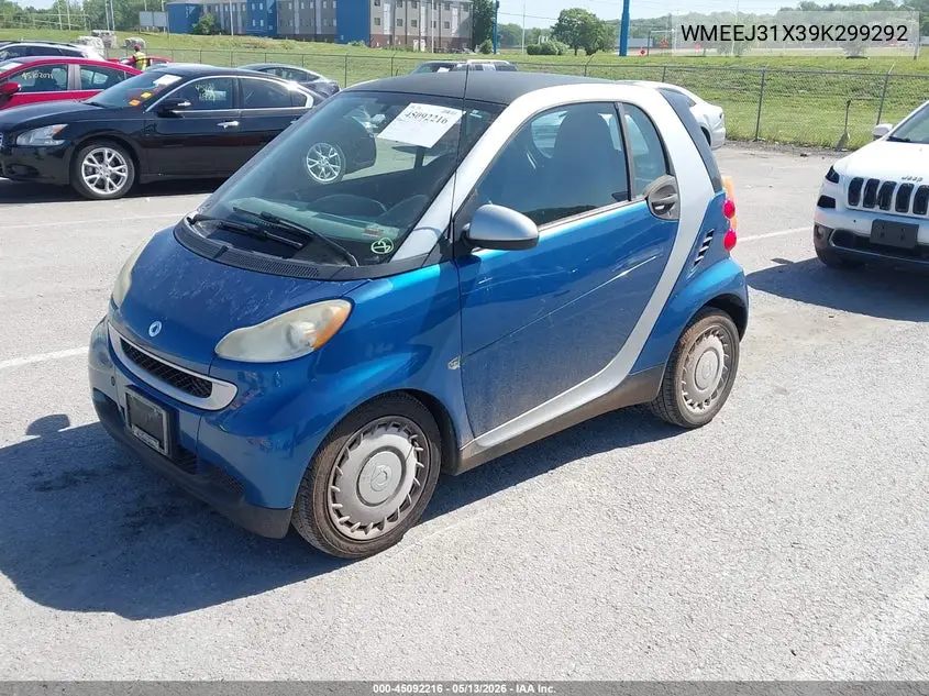 2009 Smart Fortwo Brabus/Passion/Pure VIN: WMEEJ31X39K299292 Lot: 45092216