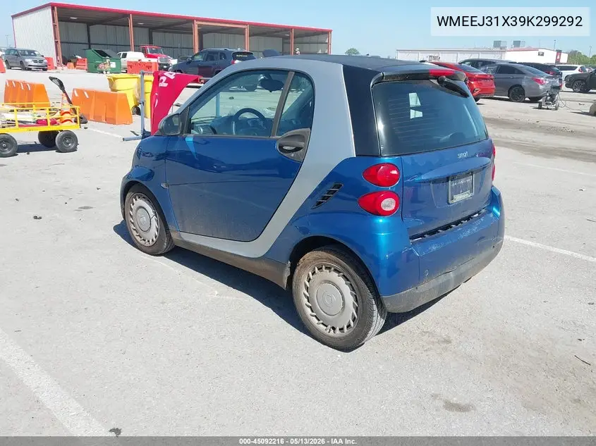 2009 Smart Fortwo Brabus/Passion/Pure VIN: WMEEJ31X39K299292 Lot: 45092216