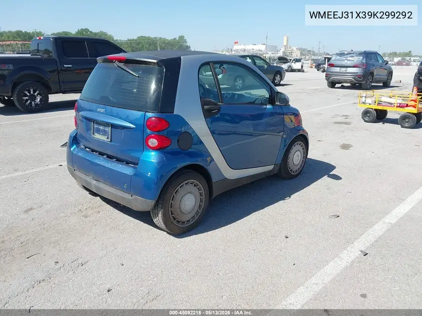 2009 Smart Fortwo Brabus/Passion/Pure VIN: WMEEJ31X39K299292 Lot: 45092216