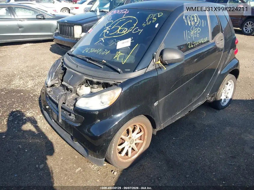 2009 Smart Fortwo Brabus/Passion/Pure VIN: WMEEJ31X99K224211 Lot: 45330129