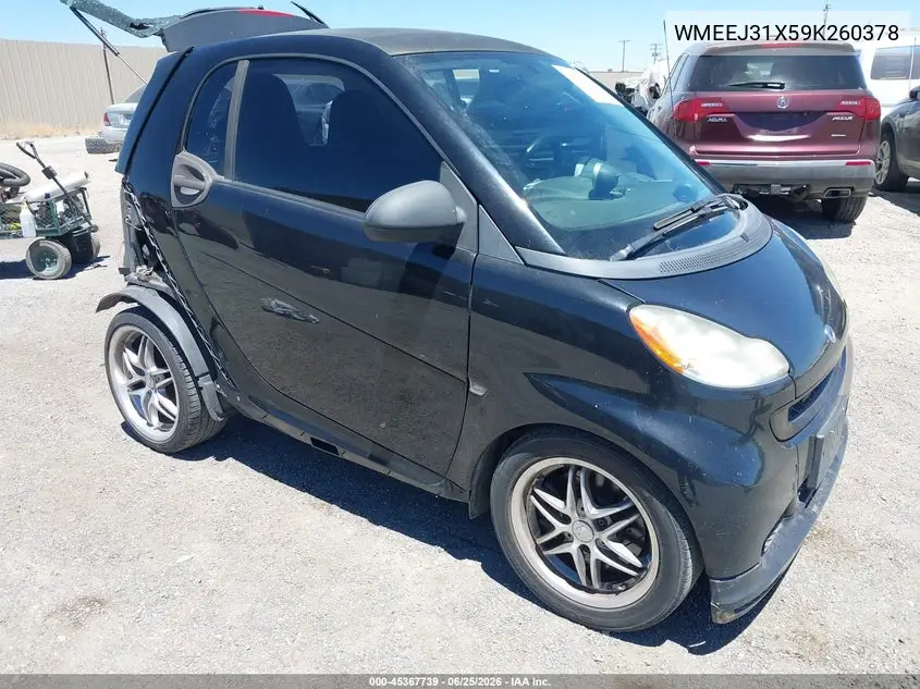 2009 Smart Fortwo Brabus/Passion/Pure VIN: WMEEJ31X59K260378 Lot: 45367739