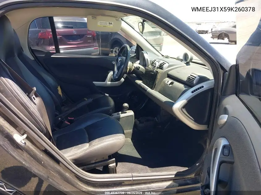 2009 Smart Fortwo Brabus/Passion/Pure VIN: WMEEJ31X59K260378 Lot: 45367739