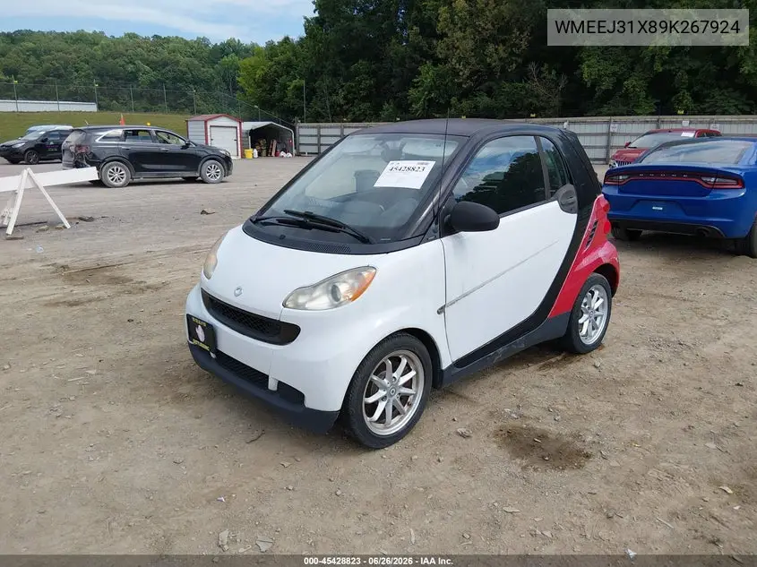 2009 Smart Fortwo Brabus/Passion/Pure VIN: WMEEJ31X89K267924 Lot: 45428823
