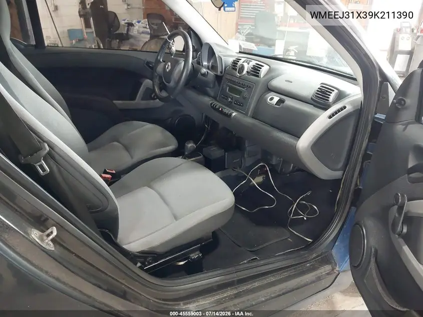 2009 Smart Fortwo Pure VIN: WMEEJ31X39K211390 Lot: 45559003