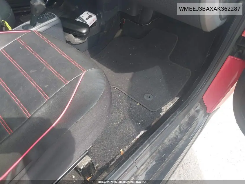 2010 Smart Fortwo Passion/Pure VIN: WMEEJ3BAXAK362287 Lot: 45287935