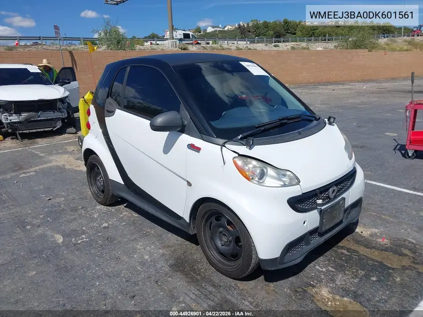 2013 Smart Fortwo Pure VIN: WMEEJ3BA0DK601561 Lot: 44926901
