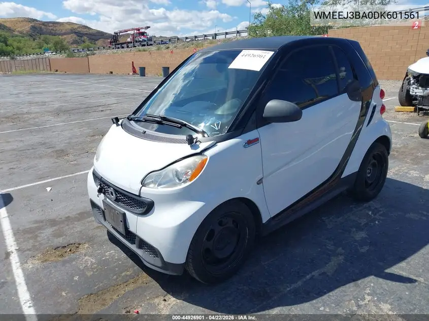 2013 Smart Fortwo Pure VIN: WMEEJ3BA0DK601561 Lot: 44926901