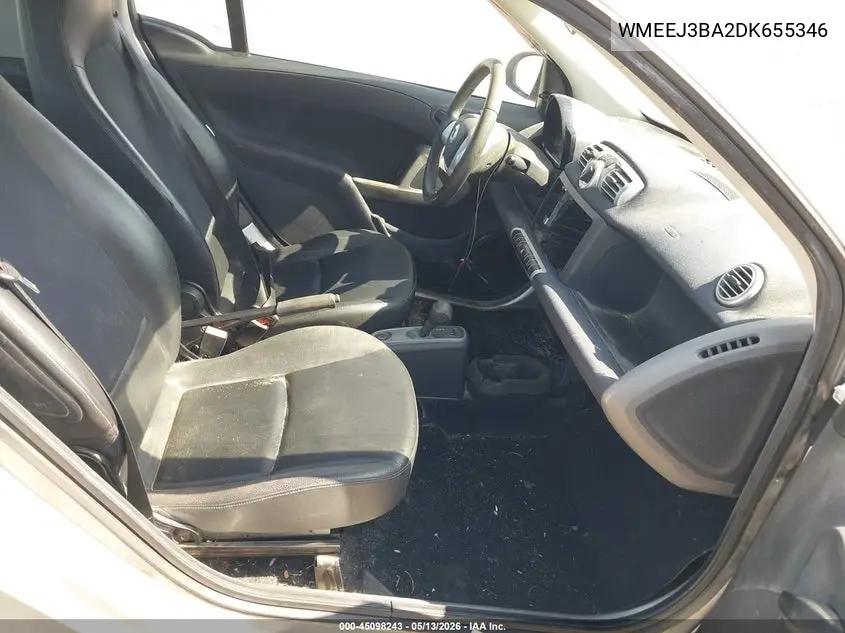 2013 Smart Fortwo VIN: WMEEJ3BA2DK655346 Lot: 45098243