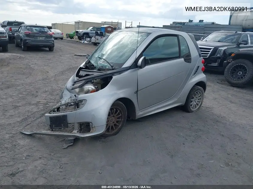 2013 Smart Fortwo Passion VIN: WMEEJ3BA2DK680991 Lot: 45124898
