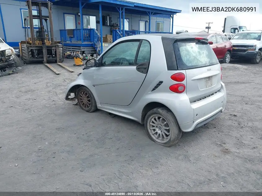 2013 Smart Fortwo Passion VIN: WMEEJ3BA2DK680991 Lot: 45124898