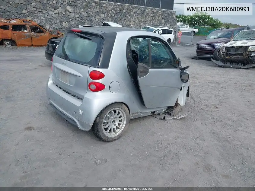 2013 Smart Fortwo Passion VIN: WMEEJ3BA2DK680991 Lot: 45124898