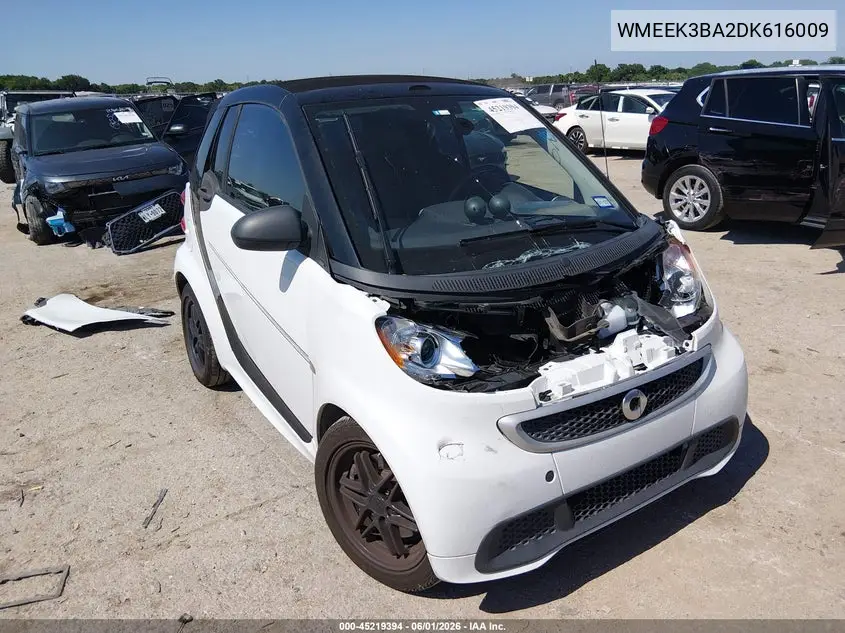 2013 Smart Fortwo Passion VIN: WMEEK3BA2DK616009 Lot: 45219394
