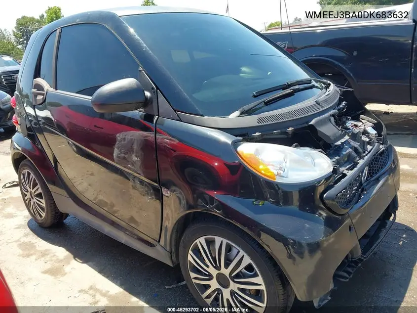 2013 Smart Fortwo Pure VIN: WMEEJ3BA0DK683632 Lot: 45293702