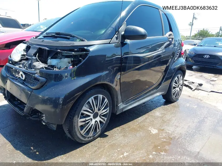 2013 Smart Fortwo Pure VIN: WMEEJ3BA0DK683632 Lot: 45293702