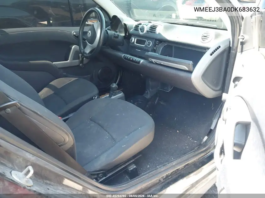 2013 Smart Fortwo Pure VIN: WMEEJ3BA0DK683632 Lot: 45293702