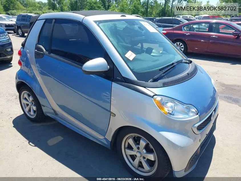 2013 Smart Fortwo Passion VIN: WMEEK3BA9DK582702 Lot: 45415916