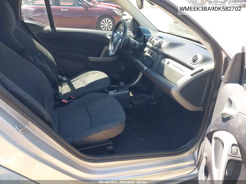 2013 Smart Fortwo Passion VIN: WMEEK3BA9DK582702 Lot: 45415916