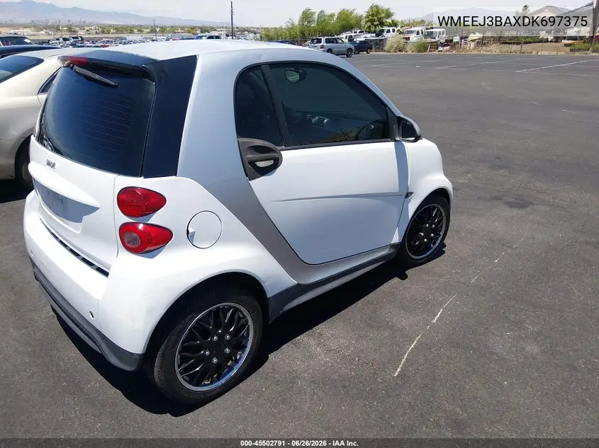 2013 Smart Fortwo Pure VIN: WMEEJ3BAXDK697375 Lot: 45502791