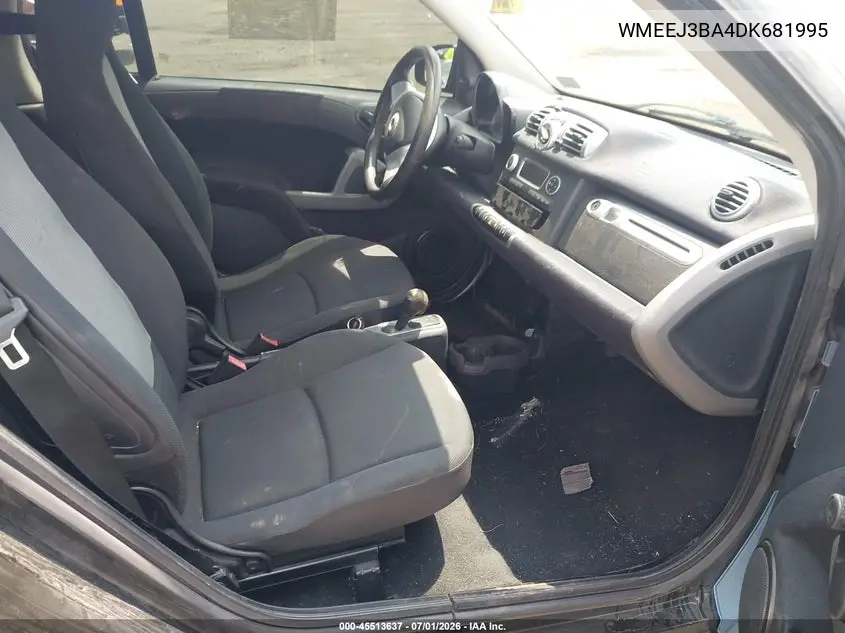 2013 Smart Fortwo Pure VIN: WMEEJ3BA4DK681995 Lot: 45513637