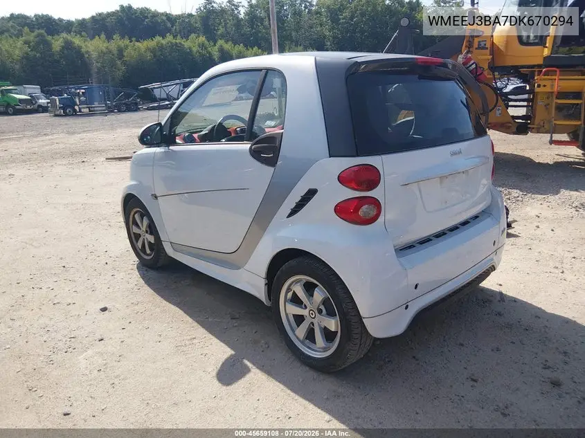 2013 Smart Fortwo Passion VIN: WMEEJ3BA7DK670294 Lot: 45659108