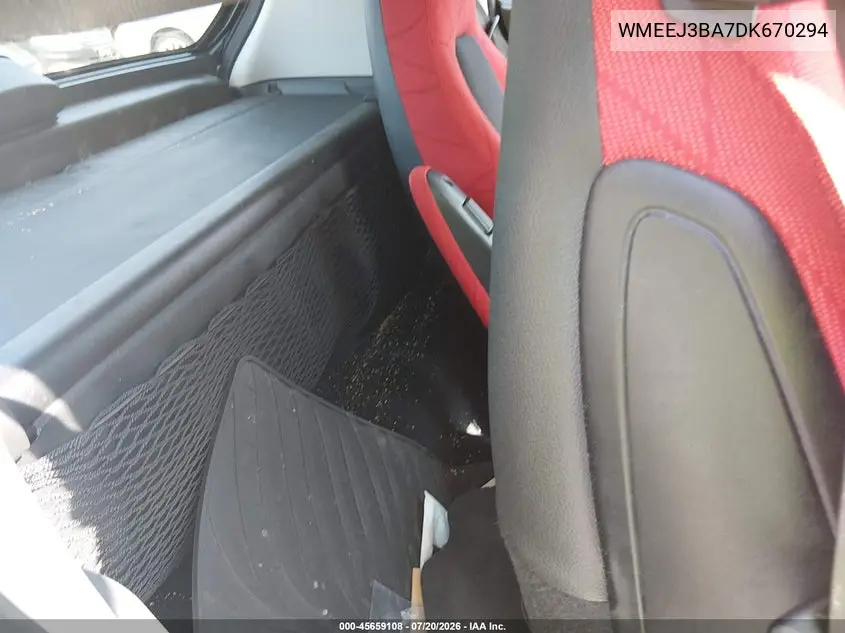 2013 Smart Fortwo Passion VIN: WMEEJ3BA7DK670294 Lot: 45659108
