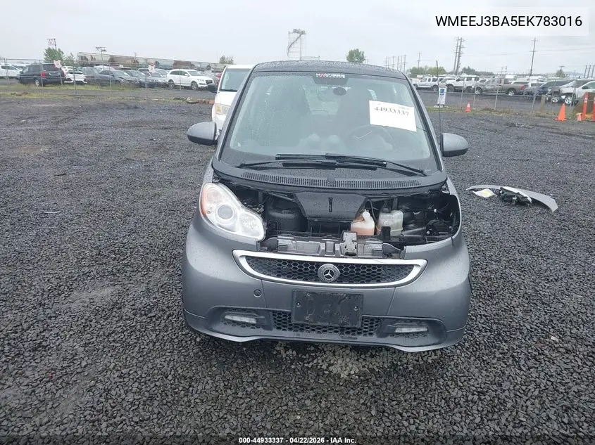 2014 Smart Fortwo Passion VIN: WMEEJ3BA5EK783016 Lot: 44933337
