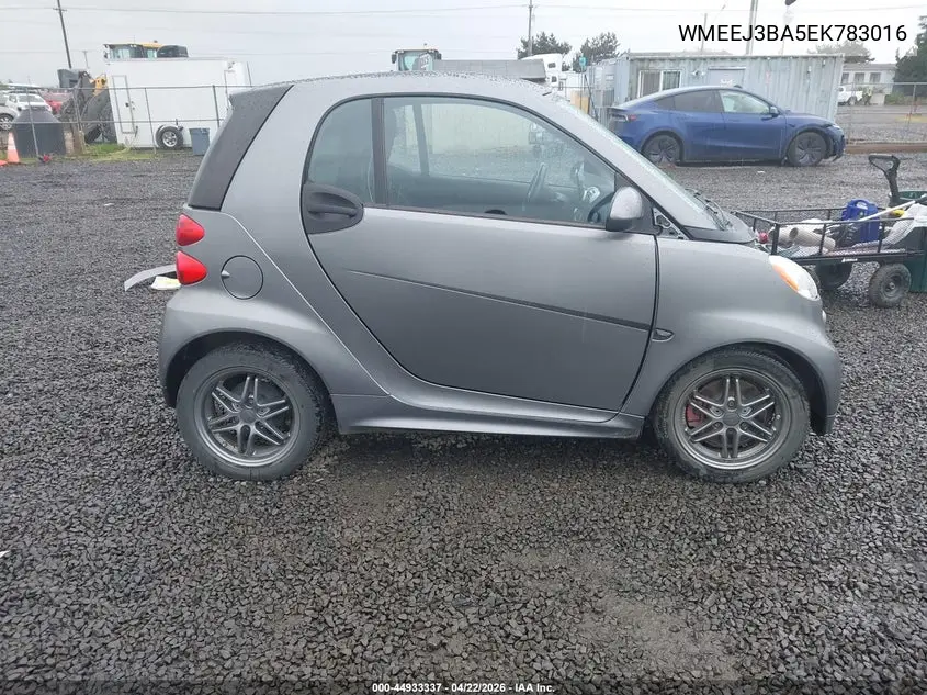 2014 Smart Fortwo Passion VIN: WMEEJ3BA5EK783016 Lot: 44933337