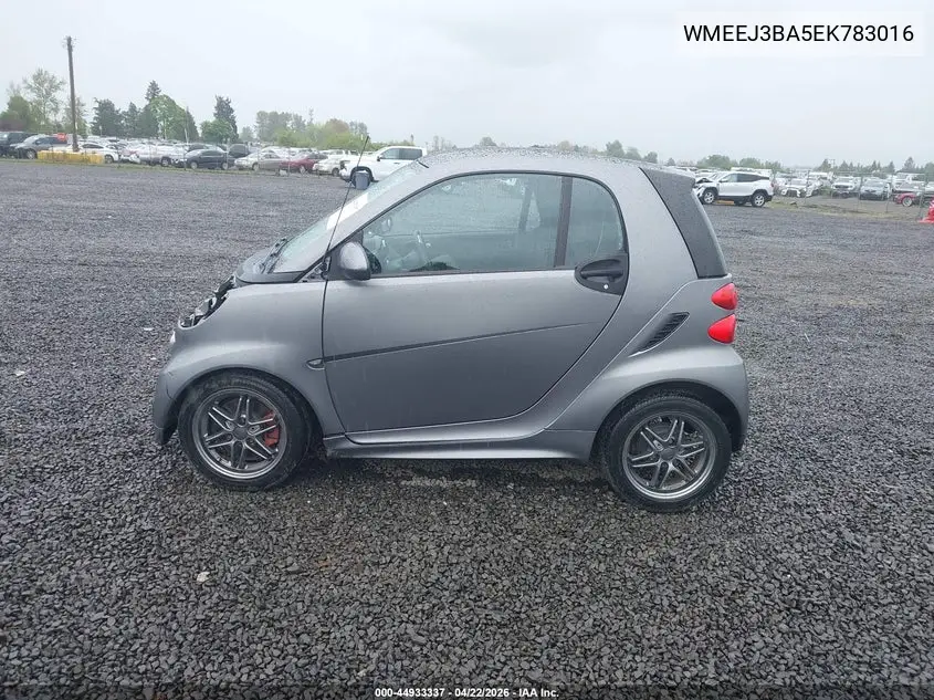 2014 Smart Fortwo Passion VIN: WMEEJ3BA5EK783016 Lot: 44933337