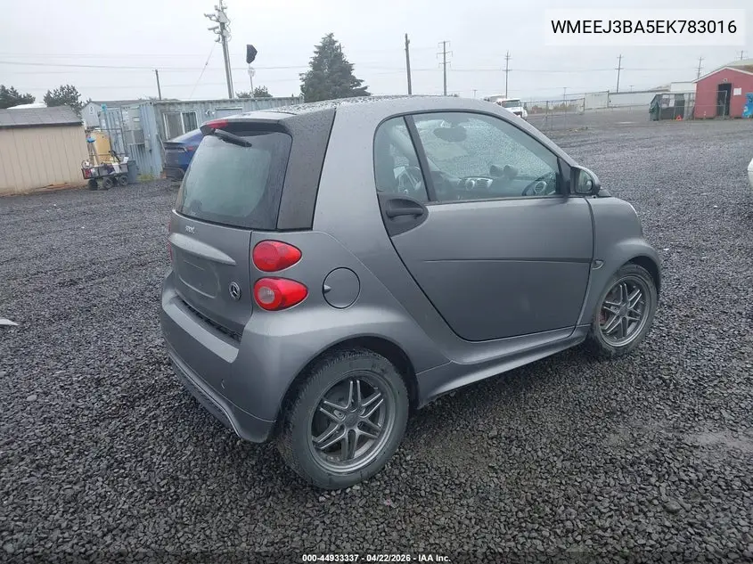 2014 Smart Fortwo Passion VIN: WMEEJ3BA5EK783016 Lot: 44933337
