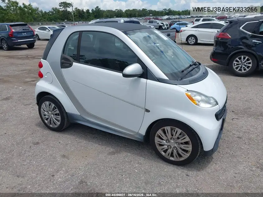 2014 Smart Fortwo Pure VIN: WMEEJ3BA9EK733266 Lot: 45390831