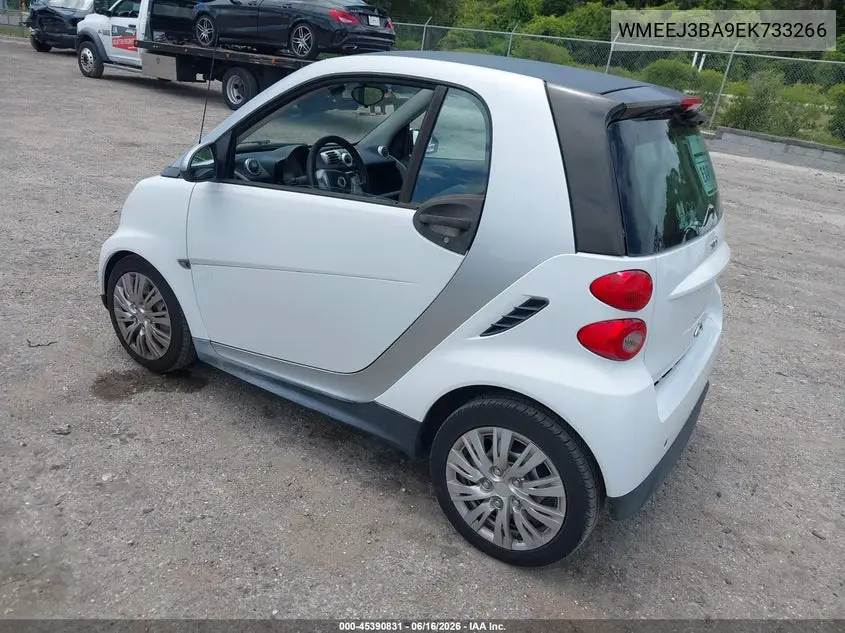 2014 Smart Fortwo Pure VIN: WMEEJ3BA9EK733266 Lot: 45390831