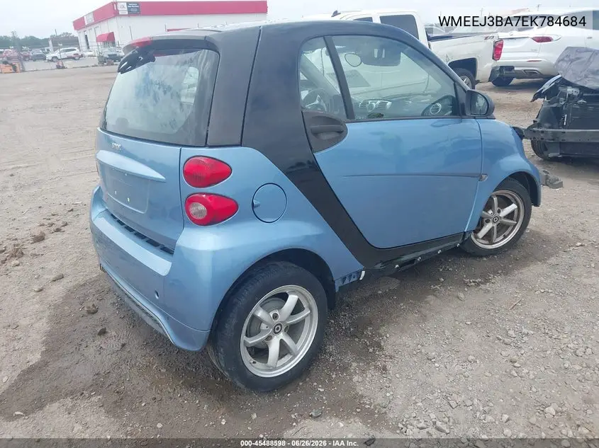 2014 Smart Fortwo Passion VIN: WMEEJ3BA7EK784684 Lot: 45488598
