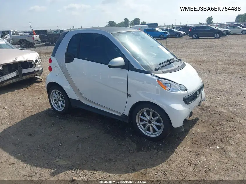 2014 Smart Fortwo Pure VIN: WMEEJ3BA6EK764488 Lot: 45506716