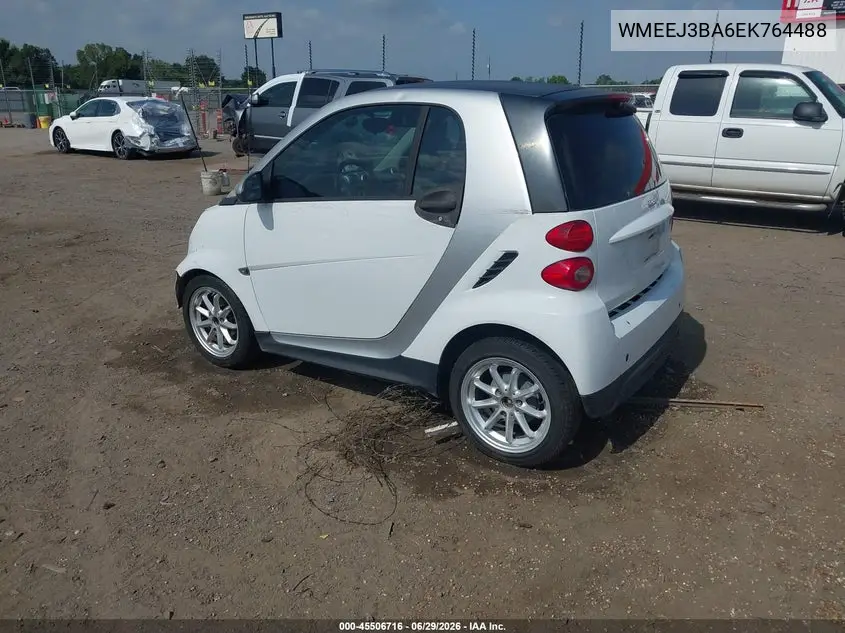 2014 Smart Fortwo Pure VIN: WMEEJ3BA6EK764488 Lot: 45506716