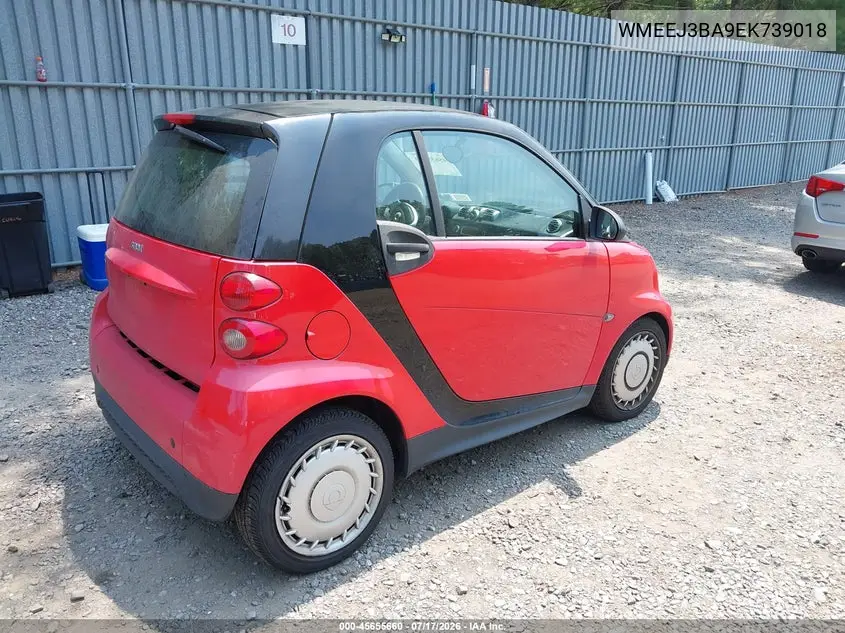 2014 Smart Fortwo Pure VIN: WMEEJ3BA9EK739018 Lot: 45655660