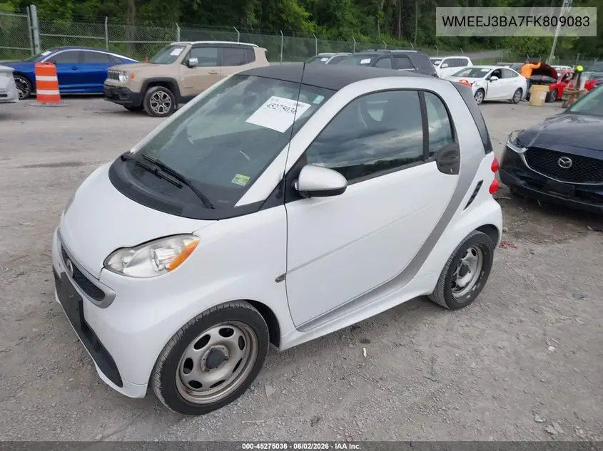 2015 Smart Fortwo Pure VIN: WMEEJ3BA7FK809083 Lot: 45275036