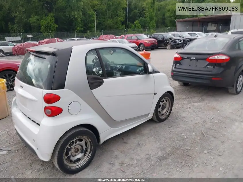 2015 Smart Fortwo Pure VIN: WMEEJ3BA7FK809083 Lot: 45275036