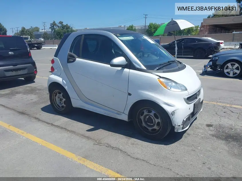 2015 Smart Fortwo Pure VIN: WMEEJ3BA9FK810431 Lot: 45468095
