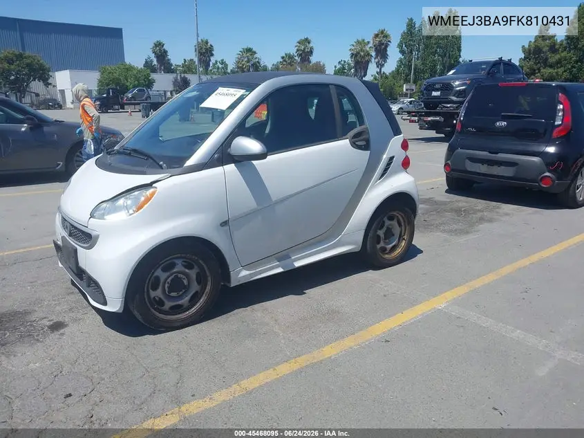 2015 Smart Fortwo Pure VIN: WMEEJ3BA9FK810431 Lot: 45468095