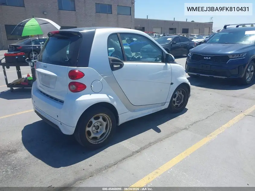 2015 Smart Fortwo Pure VIN: WMEEJ3BA9FK810431 Lot: 45468095