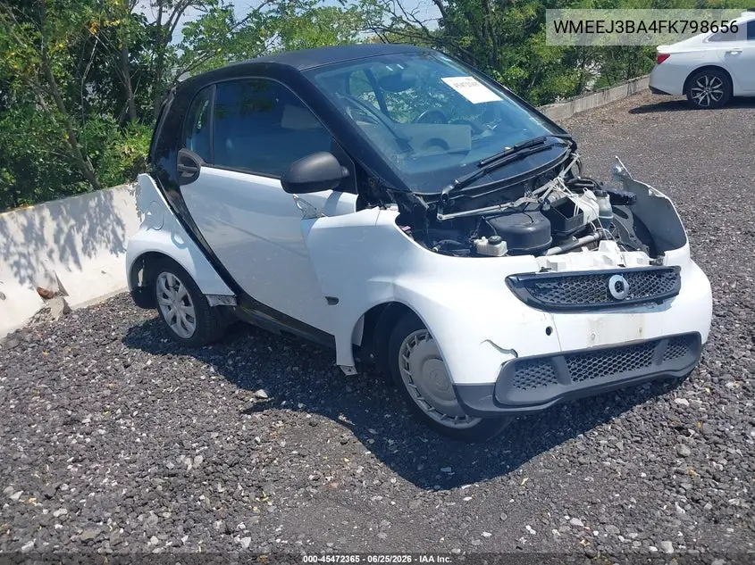 2015 Smart Fortwo Pure VIN: WMEEJ3BA4FK798656 Lot: 45472365
