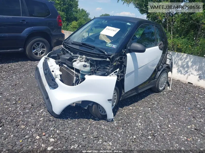 2015 Smart Fortwo Pure VIN: WMEEJ3BA4FK798656 Lot: 45472365
