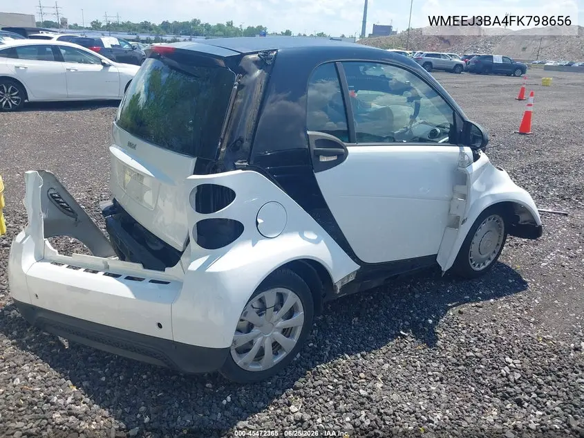 2015 Smart Fortwo Pure VIN: WMEEJ3BA4FK798656 Lot: 45472365