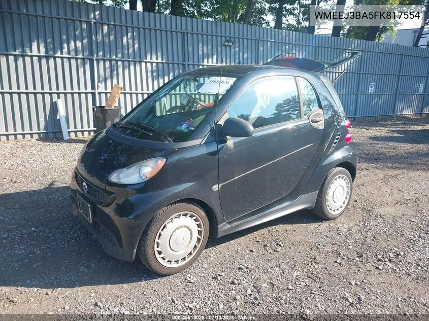 2015 Smart Fortwo Pure VIN: WMEEJ3BA5FK817554 Lot: 45618026