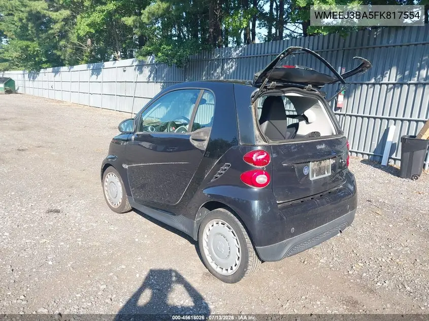2015 Smart Fortwo Pure VIN: WMEEJ3BA5FK817554 Lot: 45618026